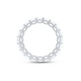 thumbnail image 2 of AFFY Asscher Cut White Cubic Zirconia Eternity Band Ring In 14k White Gold Over Sterling Silver, 2 of 10
