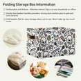 thumbnail image 5 of Halloween Candy Skull Star Storage Bins with Handle Fabric Organizer Basket Foldable Box 2 Pack 14.2x10.2x8.3, 5 of 8