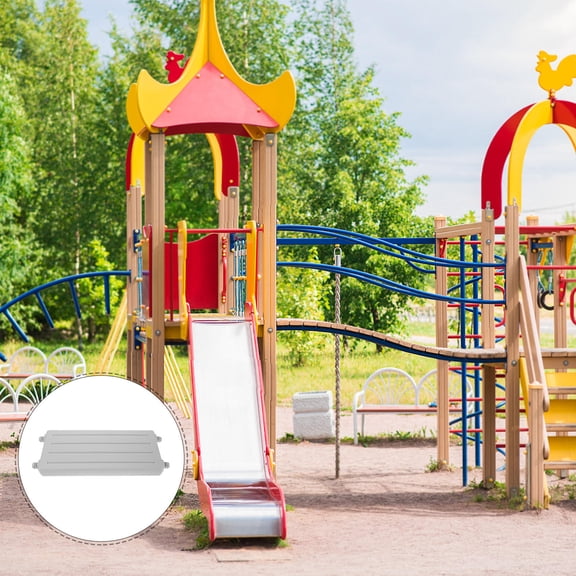 KALLORY Plastic Slide Step Replacement Part with Antislip Grip for Outdoor Playsets Dark Grey