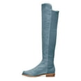 thumbnail image 4 of YDN Women Comfortable Pull On Over The Knee Flats Heels Boots Round Closed Toe Knee High Low Heels Winter Shoes Size 13 Blue, 4 of 5