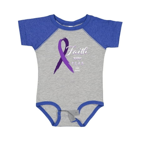 

Inktastic Faith over Fear Epilepsy Awareness with Purple Ribbon Gift Baby Boy or Baby Girl Bodysuit