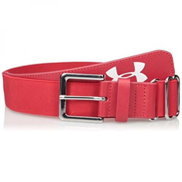 under armour men's baseball belt, red/red, one size