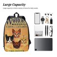 thumbnail image 4 of Warriors Cats Backpack, Large Capacity 17 Inch Laptop Backpack, Durable Casual Daypack, Water Resistant, 17.3x12.2x5.5 Inch, 4 of 8