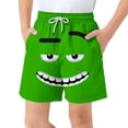 thumbnail image 1 of FcBaudy Children's Pocket Shorts Drawstring Elastic Printed Casual Swim Trunks five point pants, 1 of 8