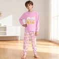 thumbnail image 2 of Rhuody Pajamas For Boys Long Sleeve Top And Pants Sleepwear Graphic Printed Crewneck 2Pieces Pj'S Set Comfortable Wear Light Pink 3-4 Years, 2 of 4