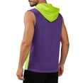 thumbnail image 3 of Yaoyar Mens Color-Block Tank Top Sleeveless Hoodie Cotton T-Shirt Summer Casual Shirt Muscle Tee, 3 of 8