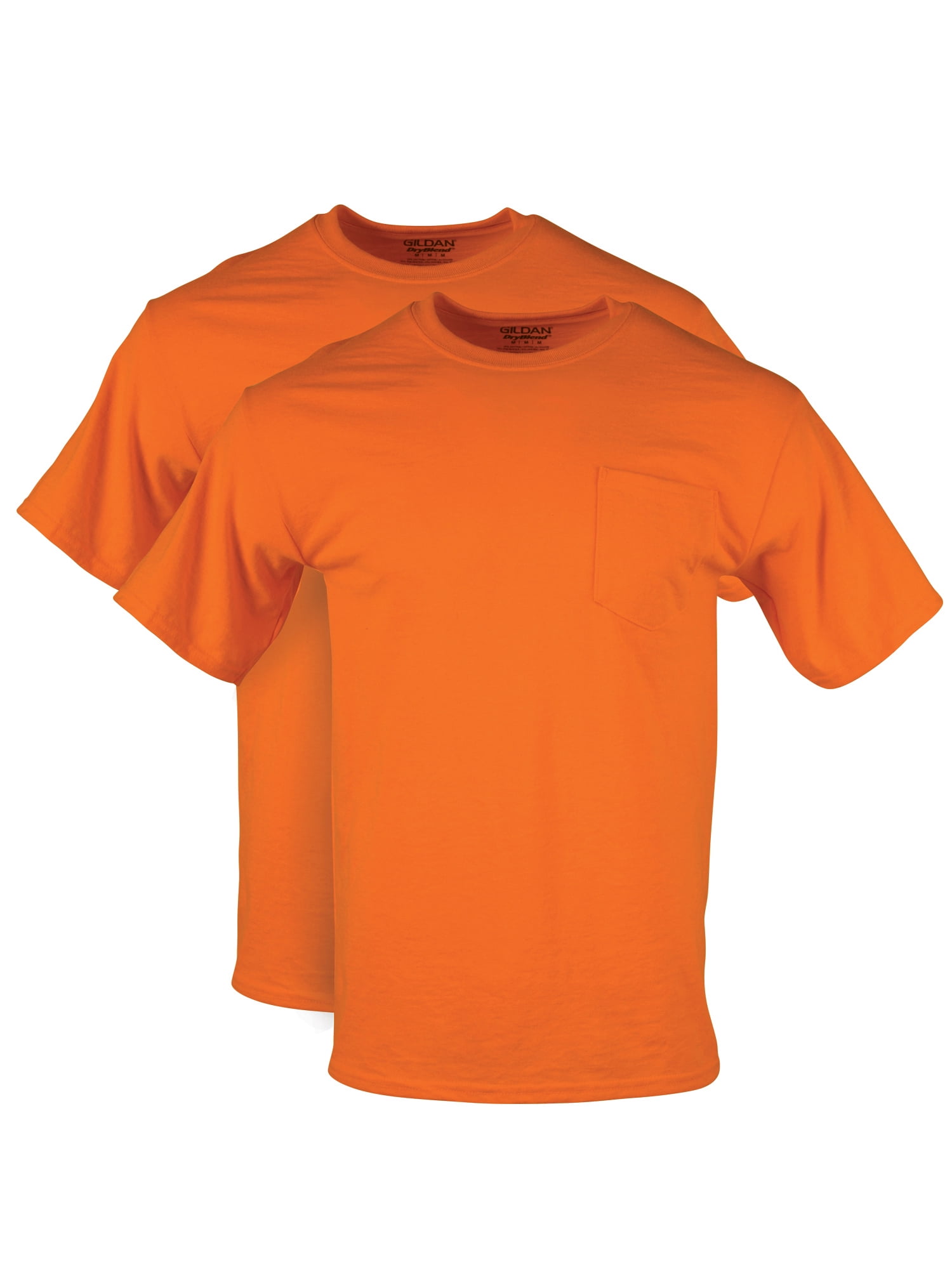 Orange M Gildan Adult DryBlend Sports T-Shirt Pack of 10