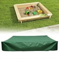 thumbnail image 1 of Sandbox Cover Waterproof UV Protection Oxford Sandbox Cover with Drawstring-Green（120x120cm）, 1 of 5