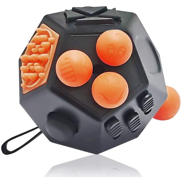 12 Sides Fidget Cube, Stress and Anxiety Relief for All Ages with ADHD ADD OCD Autism