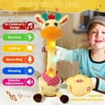 thumbnail image 3 of Musical Giraffe Toy – Sings, Dances & Repeats What You Say, Dancing Giraffe Toys, Electronic Giraffe Plush Toy, Interactive Mimicking Toy with Recording, Shining LED Lights, 3 of 7