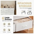 thumbnail image 5 of JONPONY 7 Drawer Bedroom Storage Tower, Assembled Wardrobe Lockers, Fabric Drawers, Metal Frame with Wooden Top, Closet Organizer for Clothing, White, 5 of 9