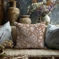 thumbnail image 5 of Jacobean Floral Throw Pillow Covers 18x18 Inch Taupe Vintage Cottage Outdoor Farmhouse Decorations Decorative Throw Pillows Cases Set of 2 for Home Bed Living Room Couch Decor, 5 of 6