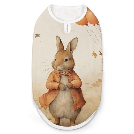 Bybiment Pet Dog Shirts, Autumn Rabbit Invitation Cartoon Cat Puppy Vest Clothes, Breathable Sleeveless Doggy Tank Top Outfit, S