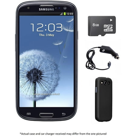 Samsung Galaxy S III I9300 GSM Phone - Black (Unlocked) + 8GB microSD card