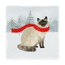 Trademark Fine Art 'Christmas Cats And Dogs III' Canvas Art by Victoria Borges