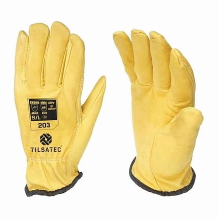 Tilsatec Cut-Resistant Driver Gloves, Cut Level A6 ,Uncoated ,11 1 PR TTP203-110