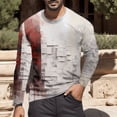 thumbnail image 2 of ZRBYWB Mens T Shirt Male Autumn Winter Fashion Printed Crew Neck Long Sleeve T Shirt Retro Full Print Tops Fashion T-Shirts, 2 of 5
