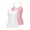 White/Pink, variant on Womens Cotton Camisoles with Shelf Bra Solid Basic Spaghetti Straps Tank Tops Camis Pack of 2