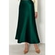 thumbnail image 3 of Falda Midi de Satén Verde Oscuro PRETTYGARDEN Talle M Cintura Alta, 3 of 7