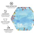thumbnail image 3 of Honeii Sea and Fish print Leather Coaster Set of 4, ideal for safeguarding your furniture from drinks spills and effortless cleanup-Hexagon, 3 of 6