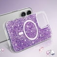 thumbnail image 5 of Daxi for iPhone 14 Pro max case, clear magnetic ultra-thin glitter women's girly soft case-Purple, 5 of 15