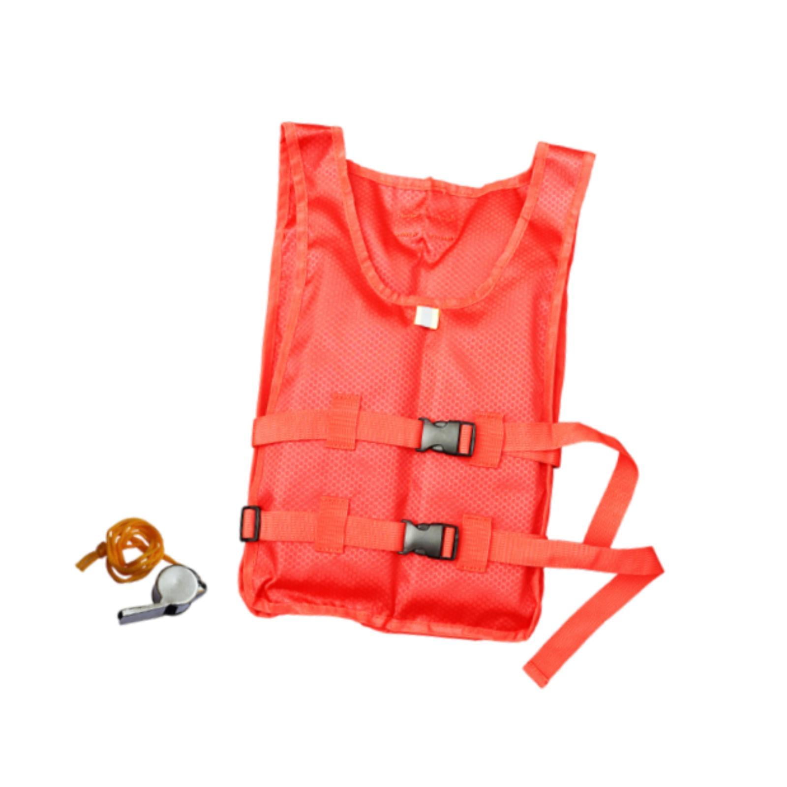 QccHieUs Life Jacket Paddle Vest for Adults Lightweight Adjustable Foldable Life Vest for Red