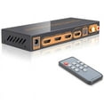 thumbnail image 1 of 4K/60Hz HDMI Switch Audio Extractor Splitter with Remote 3 Port HDMI Switcher with Optical Toslink SPDIF & RCA L/R Audio Out UK plug, 1 of 4