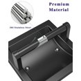 thumbnail image 4 of Portarrollos de papel higiénico WZKALY de acero inoxidable negro mate 16x16 cm, 4 of 7