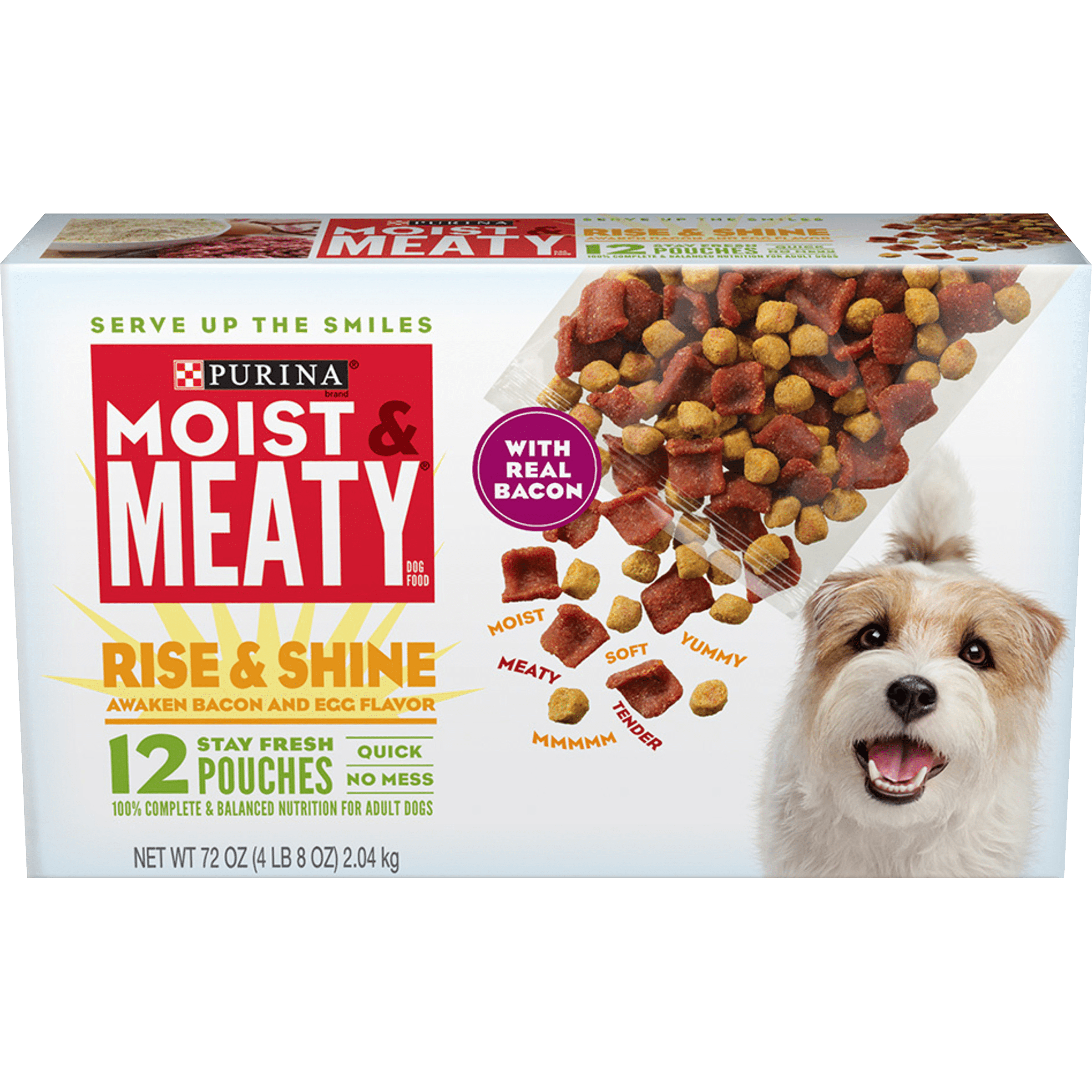 Purina Moist & Meaty Wet Dog Food, Rise & Shine Awaken ...
