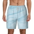 thumbnail image 2 of Picia Blue Marble pattern Mens Swim Trunks with Compression Liner Stretch Beach Shorts Quick Dry with Zipper Pockets No-Chafing Board Shorts-Medium, 2 of 9