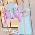thumbnail image 1 of Conjuntos para niñas de Sanrioed, abrigo y pantalones de alta calidad de Anime Cinnamoroll, ropa de moda de princesa para niñas dulces de primavera y otoño de estilo coreano, 1 of 5