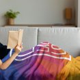thumbnail image 3 of Live Laugh Love Soft Flannel Fleece Blanket, Famous Slogan Framework with Triangulated Low Poly Effects Colorful Print, Cozy Plush for Indoor and Outdoor Use, 50" x 60", Multicolor, by Ambesonne, 3 of 5