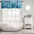 thumbnail image 5 of Winter Curtain Valance Blue White Ombre Geometric Ocean Abstract Windows Short Curtain Valance for Kitchen Bedroom Bathroom Decor with Rod Pocket, One Panel 54X18 Inches, 5 of 6
