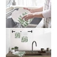 thumbnail image 5 of Green Pine Tree Hand Towels Set, Waffle Weave Kitchen Towels 3 Pieces, Vintage Watercolor Botanical Microfiber Hair Face Bath Tea Towel Absorbent Quick Drying Cleaning Dish Cloths, 15.7"x23.6", 5 of 7