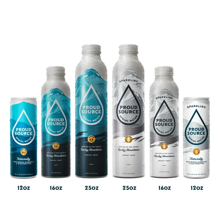 Proud Source Packaged Natural Water 12 Fl Oz, 8 Count - Walmart.com