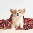 thumbnail image 4 of Yiaed Vintage Red Paisley Print Dog Blankets-Cat Blanket Washable for Couch Protection,Puppy Blanket, Soft Plush Reversible Throw Furniture Protector-Medium, 4 of 8