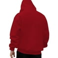 thumbnail image 5 of VBARHMQRT Fall Sweatshirts Men's Fashion Casual Part Print Hooded Pullover Long Sleeve Drawstring Hooded Sweater Tops, 5 of 5