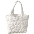 thumbnail image 2 of PENGXIANG Sac à Main Style Coréen Sac de Courses Mignon Doux Fleur Coton Rembourré Portable Petit, 2 of 7