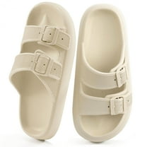 Ecetana Slides Sandals for Women Cloud Slides Pillow House Sandals Non-slip Shower Shoes