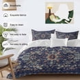 thumbnail image 3 of Queen 4 Piece Bedding Set Abstract Ethnic Art Flowers Pattern Soft Breathable Duvet Cover and Pillowcase, Tribe Geometric Artwork Duvet Cover Set Bed Sheets for Bedroom Dormitory Guest Room, 3 of 9