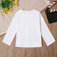 thumbnail image 4 of Gubotare Girls Ruffle Shirt Girls Clothes Girls Long Sleeve Shirts Soft Long-Sleeve T-Shirts Basic Tees for Little Girl Size 7-8 (White,7-8 Years), 4 of 5