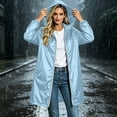 thumbnail image 2 of Jerdar Women Waterproof Lightweight Long Sleeve Rain Jacket Solid Color Winter Rainproof Active Outdoor Hooded Raincoat S, 2 of 8