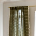 thumbnail image 3 of Xiao Hua Cortinas opacas largas para ventanas - Verde oscuro, 1 pieza 214*132CM Cortinas con bolsillo para barra con aislamiento térmico para dormitorio y sala de estar, cortinas que bloquean la luz, 3 of 5