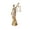 Gold-Tapered, variant on Lady Justices Sculpture Resins Blind Law Woman Figurine with Scale Ornament for Bookshelves and Law Office Decors Gift