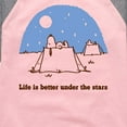 thumbnail image 3 of Peanuts - Life Is Better Under The Sun - Toddler And Youth Girls Raglan Graphic T-Shirt, 3 of 6