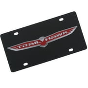 Jeep Trailhawk Badge Carbon Steel License Plate- Black