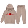 thumbnail image 6 of STETMN Boys Girls 2 Piece Sweat Set Casual Hoodie and Jogger Outfit Matching Baggy Tracksuit for Children 2-14Y, 6 of 6