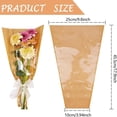 thumbnail image 2 of wefenad 50 Piezas de Papel para Ramos, Cubierta de plástico Transparente para Flores, Bolsa de Papel Kraft para Ramos, Papel para Flores, Bolsa para Flores (17,9 x 9,8 x, 2 of 3