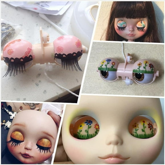 3x 4 Colors Eye Chips Doll Eye Mechanism For Blythe Custom Diy White