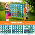 thumbnail image 4 of Gymax Jumbo 4-to-Score Game Set 4 in A Row Kids Adults w/ 42 Jumbo Rings Blue, 4 of 10